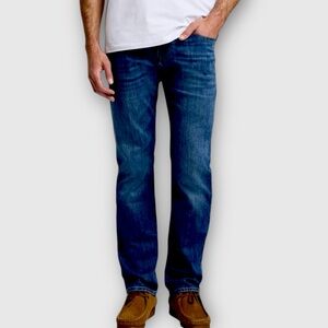7 Seven For All Mankind Jeans The Straight Mens 36 X 33 Blue Dark Wash Denim EUC